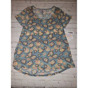 Nwt Lularoe Women's Classic Tee Short Sleeve T-Shirt Paisley Size Small